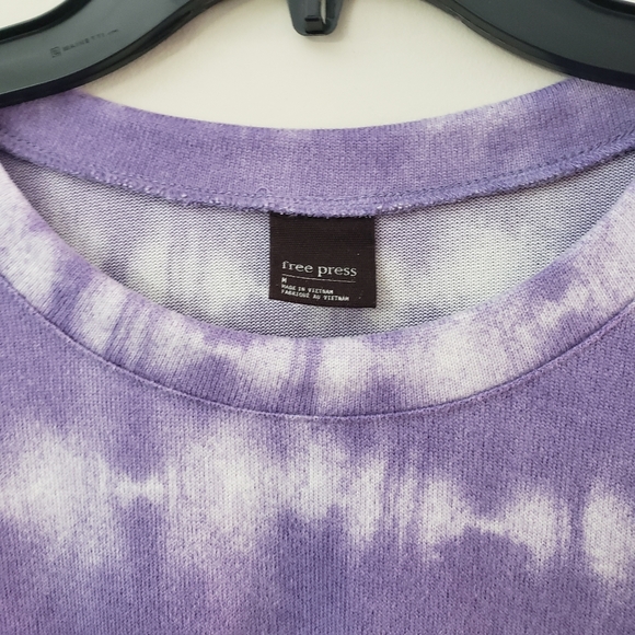 Free press lettuce hem tie dye long sleeve top M - Picture 2 of 5